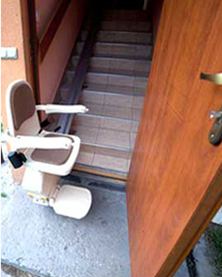 Egyenes lépcsőlift, egyenes széklift